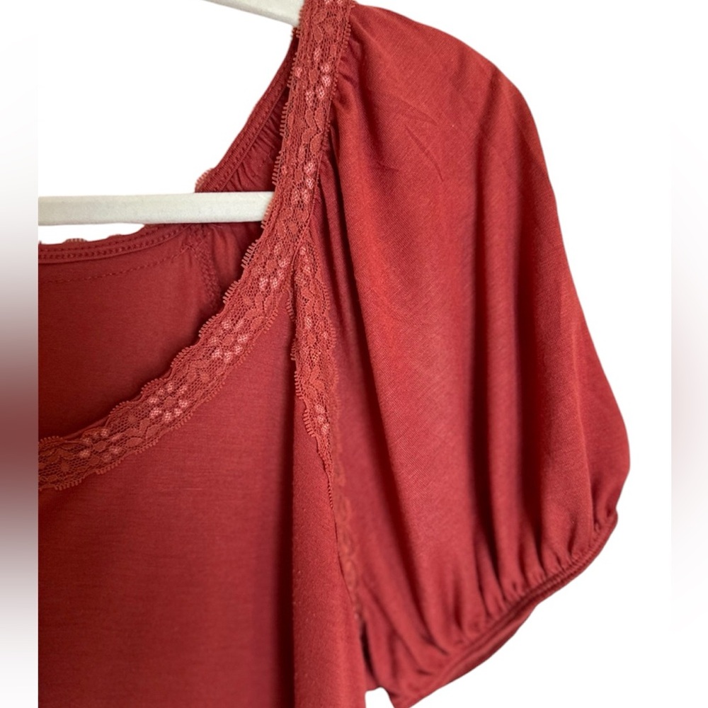 Torrid Rust Button-Front Top (Size Large) Nwot - image 4